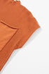 Mock Neck Ribbed Knit Cap Sleeve Sweater Top