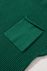 Mock Neck Ribbed Knit Cap Sleeve Sweater Top