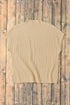 Mock Neck Ribbed Knit Cap Sleeve Sweater Top