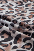 Mock Neck Sheer Mesh Leopard Print Long Sleeve Top