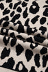 Mock Neck Sleeveless Animal Print Knit Sweater Top