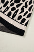 Mock Neck Sleeveless Animal Print Knit Sweater Top