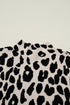 Mock Neck Sleeveless Animal Print Knit Sweater Top