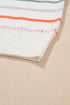 Mock Neck Stitch Detail Striped Knit Sweater