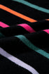 Mock Neck Stitch Detail Striped Knit Sweater