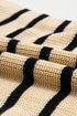 Mock Neck Striped Cap Sleeve Knit Sweater Top