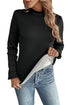 Mock Neck Thermal Lined Stretch Long Sleeve Tee