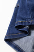 Modern Asymmetric Wrapped Buttoned High Waist Denim Shorts