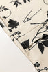 Modern Botanical Print Split Neck Long Sleeve Blouse