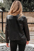 Modern Boxy Faux Leather Button Front Jacket