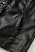 Modern Boxy Faux Leather Button Front Jacket
