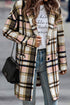 Modern Button Up Lapel Print Plaid Shacket