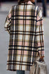 Modern Button Up Lapel Print Plaid Shacket