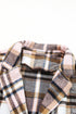 Modern Button Up Lapel Print Plaid Shacket
