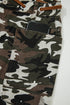 Modern Camouflage Print Distressed Wide Leg Denim Pants