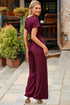 Modern Cap Sleeve Knot Waist Shift Jumpsuit