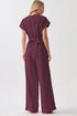 Modern Cap Sleeve Knot Waist Shift Jumpsuit