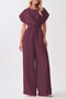 Modern Cap Sleeve Knot Waist Shift Jumpsuit