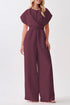 Modern Cap Sleeve Knot Waist Shift Jumpsuit