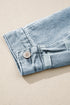 Modern Checkered Pattern Patchwork Denim Jacket