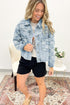 Modern Checkered Pattern Patchwork Denim Jacket