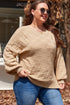 Modern Checkered Pattern Textured Knit Sweater