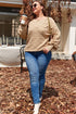 Modern Checkered Pattern Textured Knit Sweater