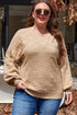 Modern Checkered Pattern Textured Knit Sweater