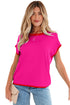 Modern Contrast Trim Short Sleeve Knit Top