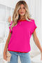 Modern Contrast Trim Short Sleeve Knit Top