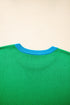 Modern Contrast Trim Short Sleeve Knit Top