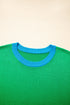 Modern Contrast Trim Short Sleeve Knit Top