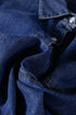 Modern Denim Long Sleeve Flared Shirt Collar Mini Dress
