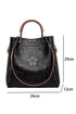Modern Embossed Floral Faux Leather Top Handle Shoulder Bag