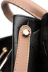 Modern Embossed Floral Faux Leather Top Handle Shoulder Bag