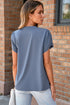 Modern Exclusive Silky Notched Neckline Petal Sleeve Blouse