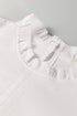 Modern Frilled Round Neck Puff Sleeve Shift Mini Dress
