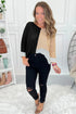 Modern Geometric Block Drop Shoulder Sweater