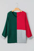 Modern Geometric Block Drop Shoulder Sweater