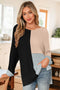 Modern Geometric Block Drop Shoulder Sweater
