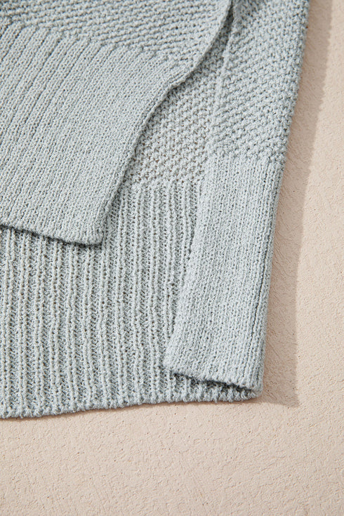 Modern Geometric Block Drop Shoulder Sweater