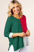 Modern Geometric Block Drop Shoulder Sweater