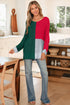 Modern Geometric Block Drop Shoulder Sweater