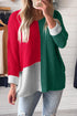 Modern Geometric Block Drop Shoulder Sweater
