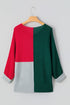 Modern Geometric Block Drop Shoulder Sweater