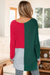 Modern Geometric Block Drop Shoulder Sweater