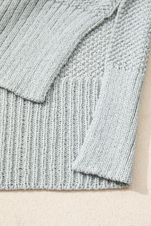 Modern Geometric Block Drop Shoulder Sweater