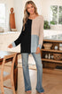 Modern Geometric Block Drop Shoulder Sweater
