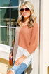 Modern Geometric Block Drop Shoulder Sweater