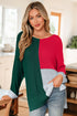 Modern Geometric Block Drop Shoulder Sweater